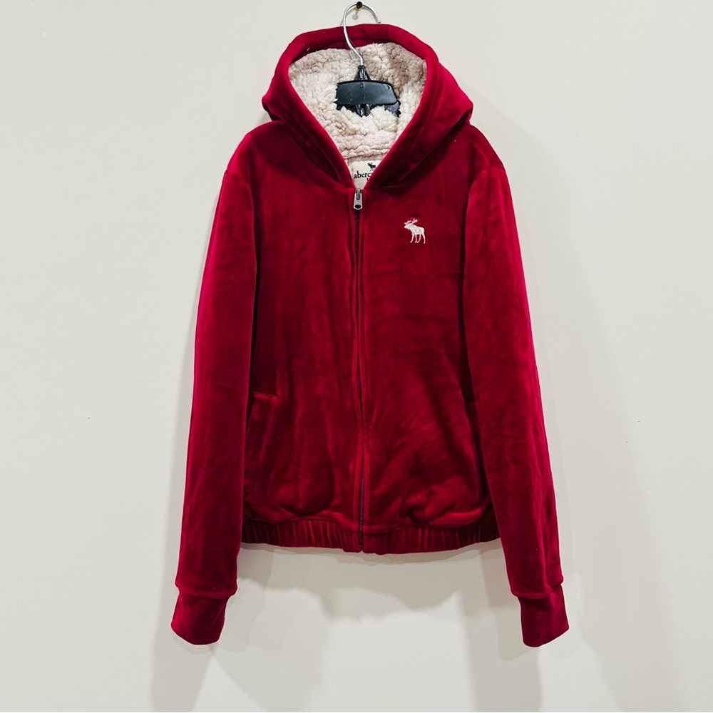 Abercrombie & Fitch Velours Sherpa Jacket Full Zip For Girls 11/12